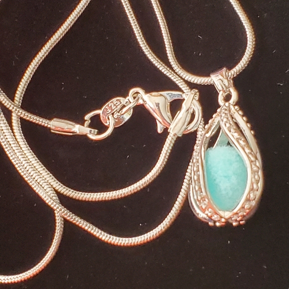 Aromatherapy Teardrop Cage .925 Sterling Silver Ne - Picture 4 of 4
